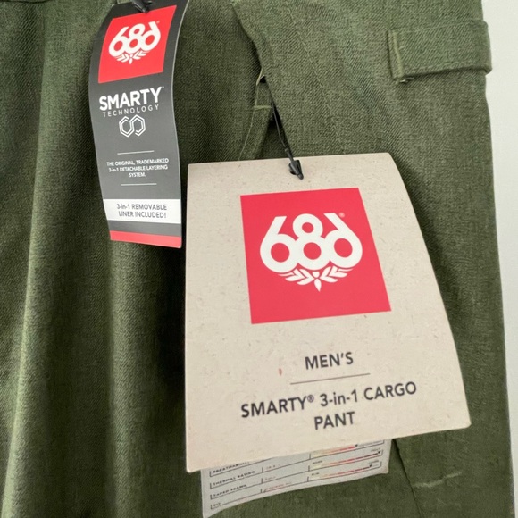 686 Mens Smarty 3X1 cargo ski pants - Picture 10 of 15